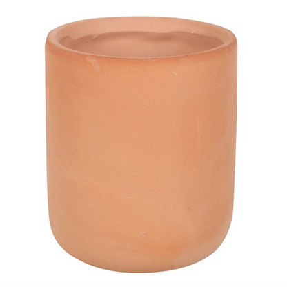 Terracotta pot on a white background