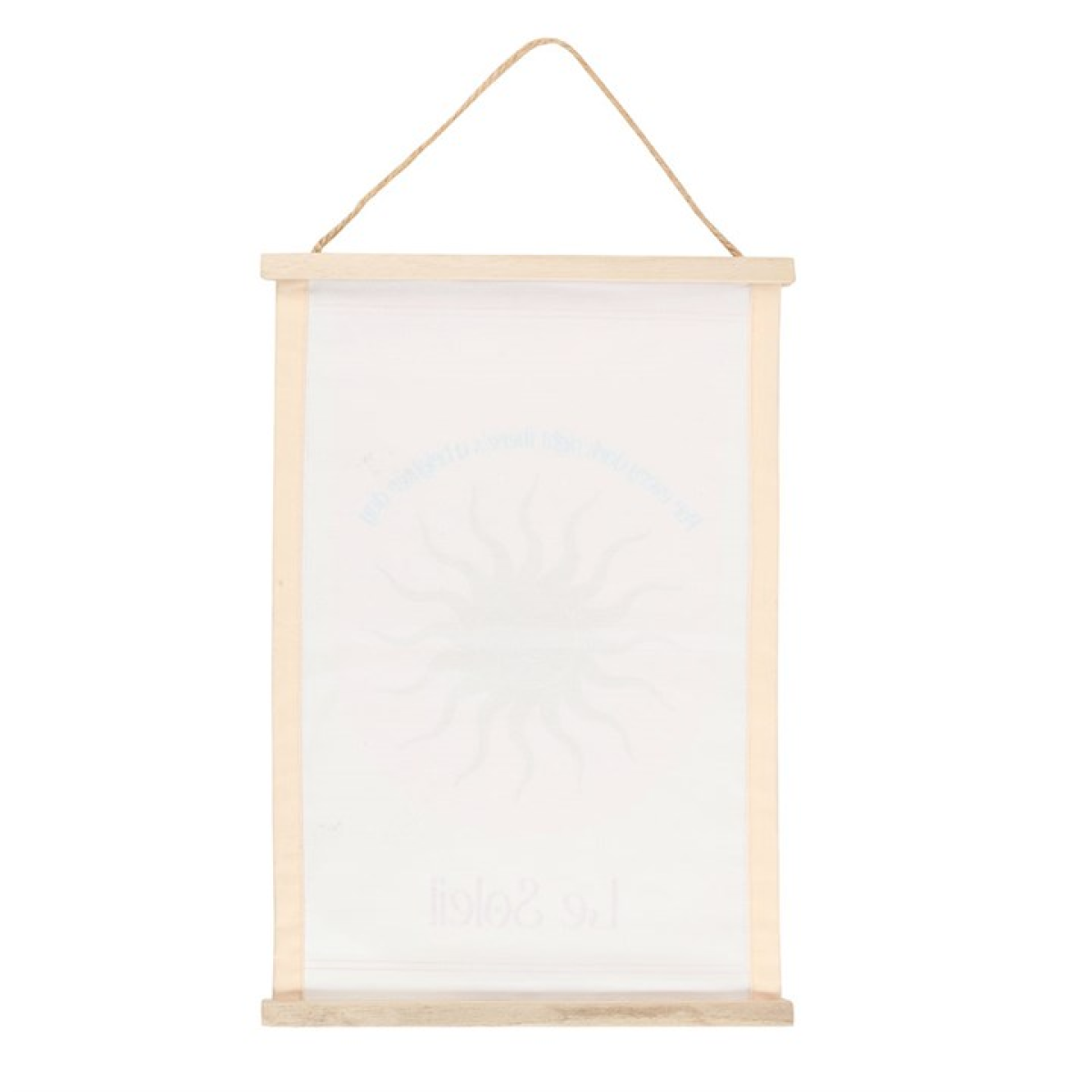 Wooden frame with a white sheet of paper hanging on a white background