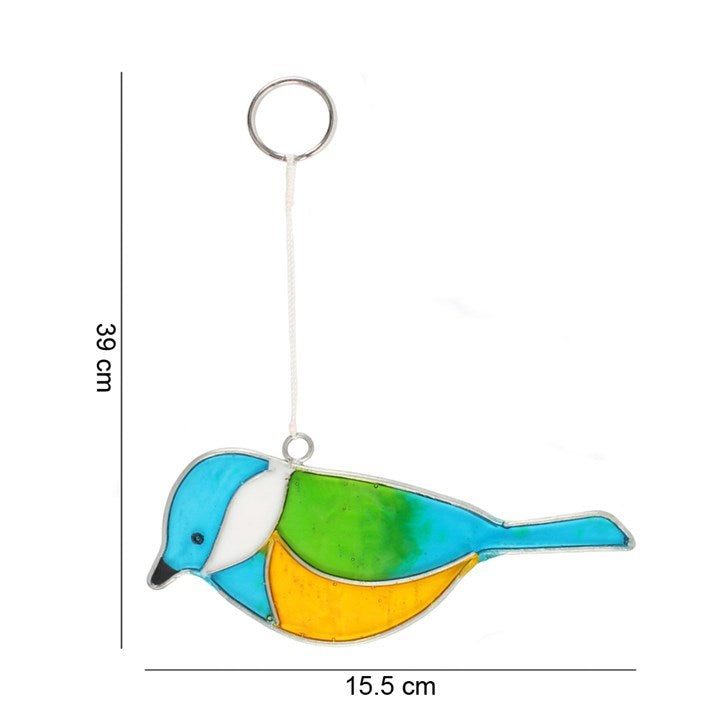 Blue tit shaped suncatcher