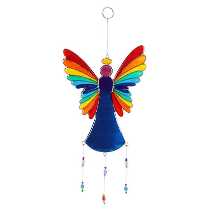 Rainbow angel shaped suncatcher